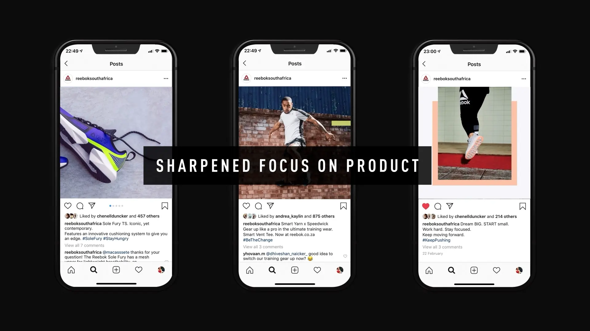 Reebok Instagram Screenshot